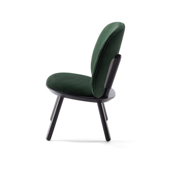 Scaun tapițat din catifea EMKO Naïve, verde-negru-image-3