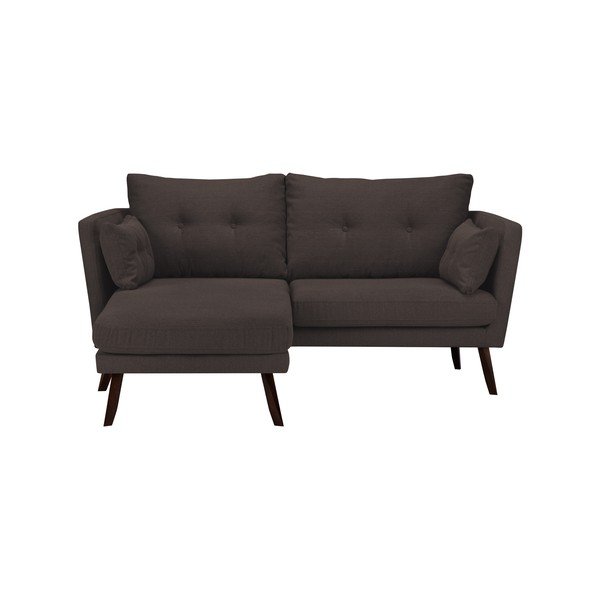 Canapea cu 3 locuri Mazzini Sofas Elena, cu șezlong pe partea stângă, maro-image-3