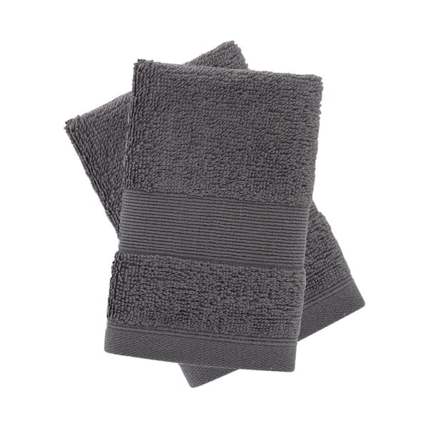Prosoape gri-închis 2 buc. din bumbac din frotir 30x30 cm Anti-Bacterial – Catherine Lansfield