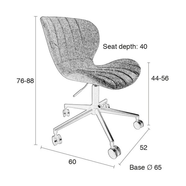 Scaun birou Zuiver OMG, albastru-image-4