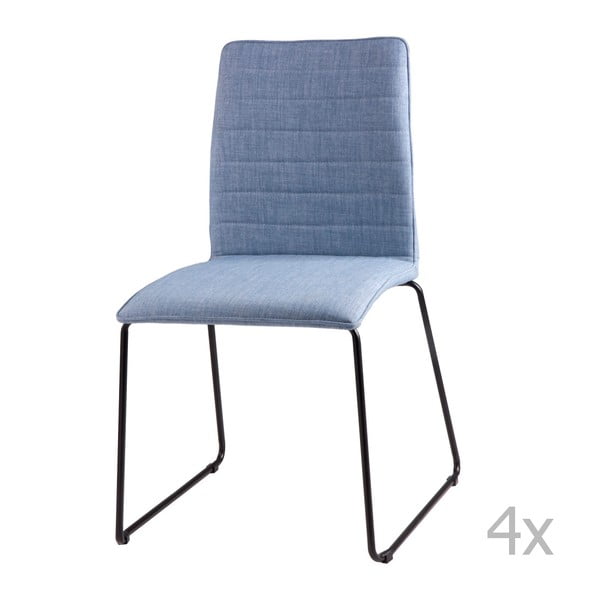 Set 4 scaune sømcasa Vera, albastru deschis