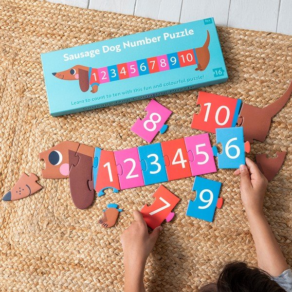 Puzzle (număr de piese 16) Sausage Dog – Rex London-image-1