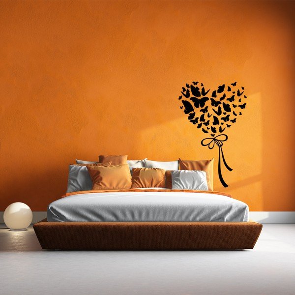 Autocolant Ambiance Cloud Of Butterflies In Heart-image-1