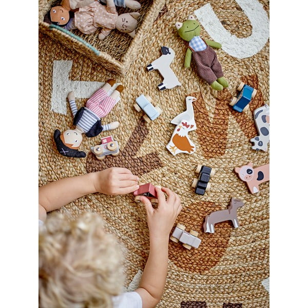 Covor în culoare naturală rotund din iută ø 130 cm Dinne – Bloomingville Mini-image-2