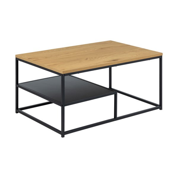 Măsuță de cafea în culoare naturală cu blat cu aspect de lemn de stejar 60x90 cm Gila – Actona-image-3