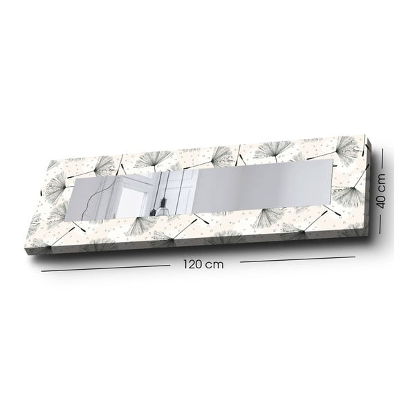 Oglindă de perete cu ramă din lemn 40x120 cm – Wallity-image-3