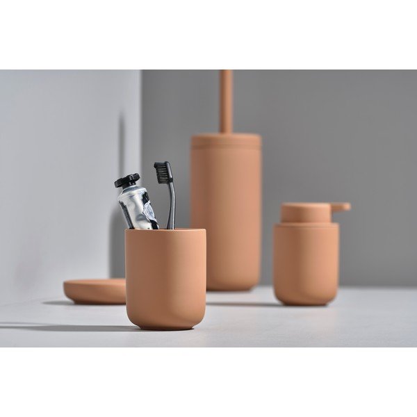 Pahar din ceramică pentru periuțele de dinți Zone Ume Amber, maro-image-1