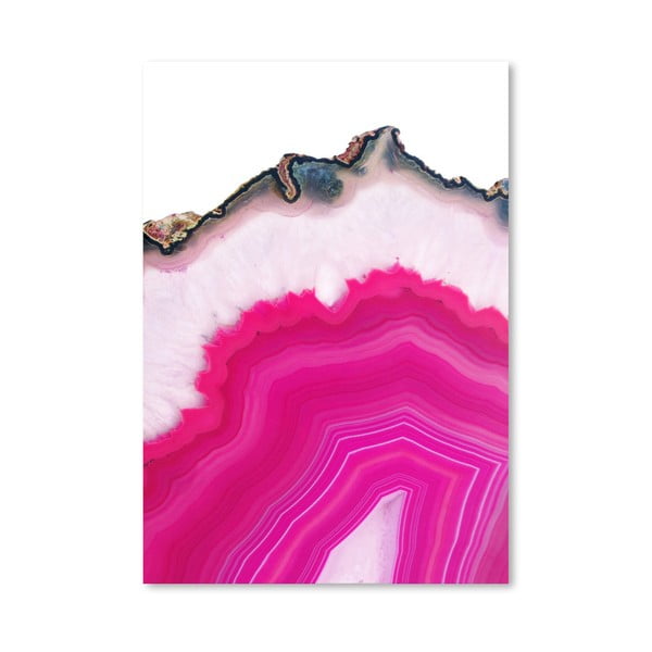 Poster Americanflat Pink Agate Slice, 30 x 42 cm
