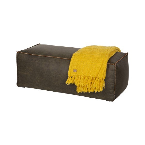 Taburet verde prăfuit cu tapițerie din imitație de piele Rodeo – WOOOD-image-3