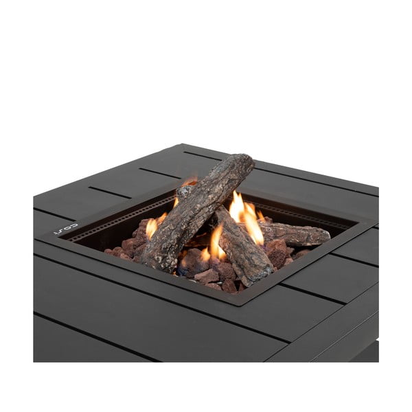 Măsuță de grădină cu vatră /șemineu COSI Cosiflow, 120 x 80 cm, negru-image-1