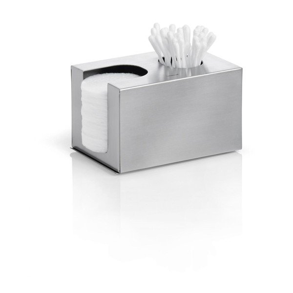 Cutie din inox mat pentru bețișoare și dischete demachiante Blomus-image-1