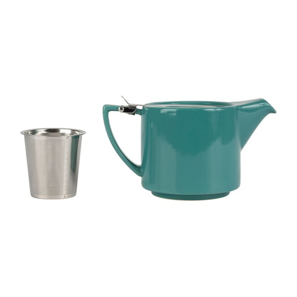 Ceainic albastru petrol din gresie 800 ml Design – Sema-image-2