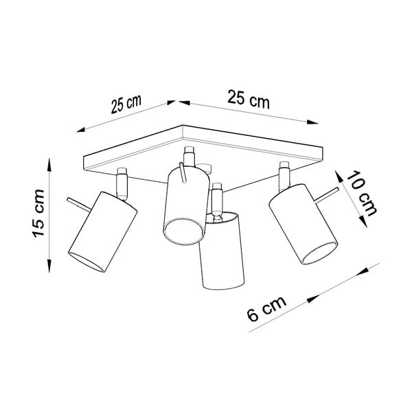 Plafonieră Sollux Etna, negru-image-4