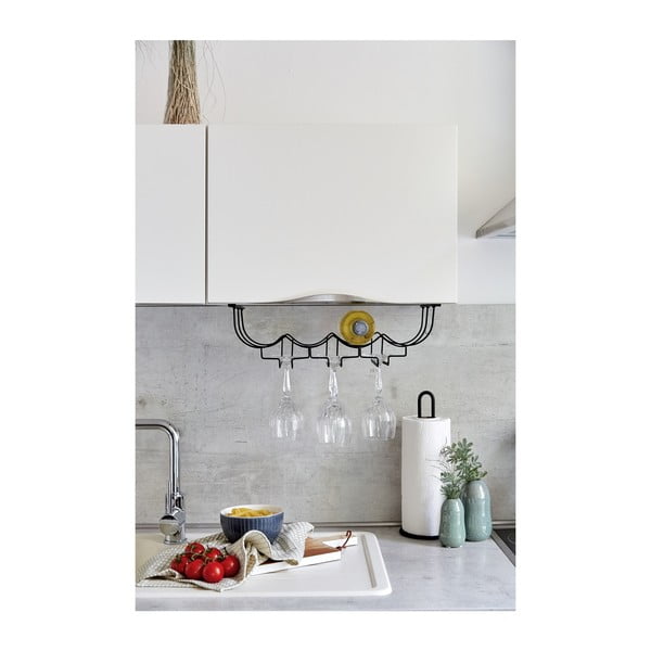 Suport pahare și sticle vin, metalic, pentru raft Wenko-image-3