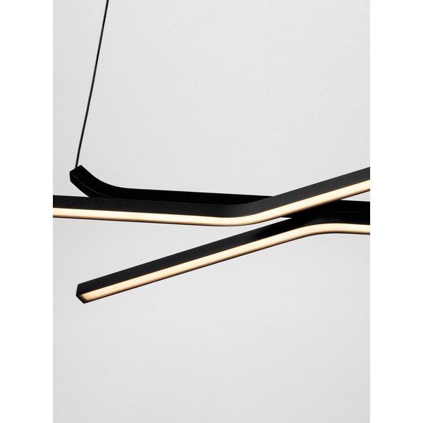Lustră negru-mat LED cu intensitate reglabilă din aluminiu Akro – Nova Luce-image-3
