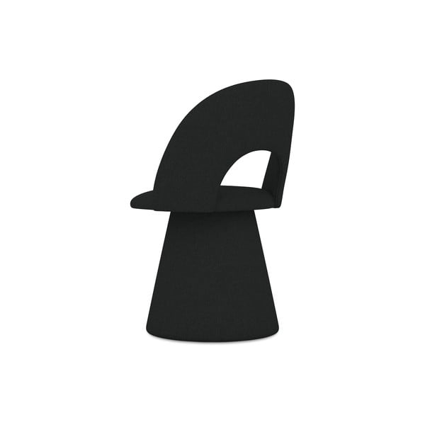 Scaun de sufragerie negru tapițat Kalo – Makamii-image-4