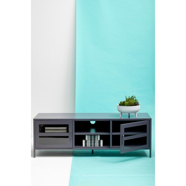 Comodă TV gri din oțel 150x50x45 cm Acier – Premier Housewares-image-1