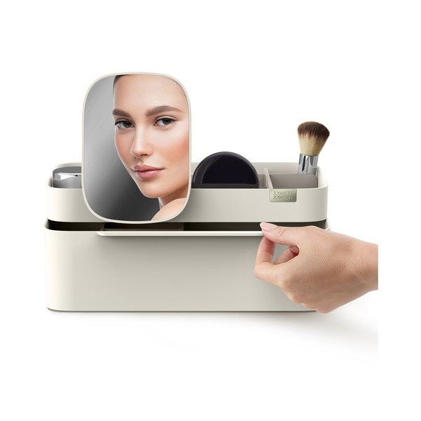 Organizator de baie bej pentru cosmetice din plastic Viva – Joseph Joseph-image-3