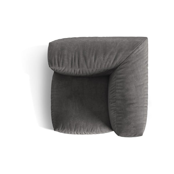 Modul pentru canapea modulară gri cu tapițerie din catifea (cu colț variabil) Martina – Micadoni -image-4