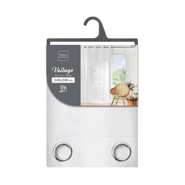 Perdea albă din voal 140x240 cm Lissea – douceur d'intérieur-image-4