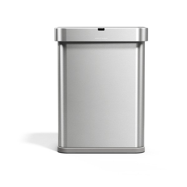 Coș de gunoi argintiu cu senzori de deschidere din oțel 58 l Sensor – simplehuman-image-3