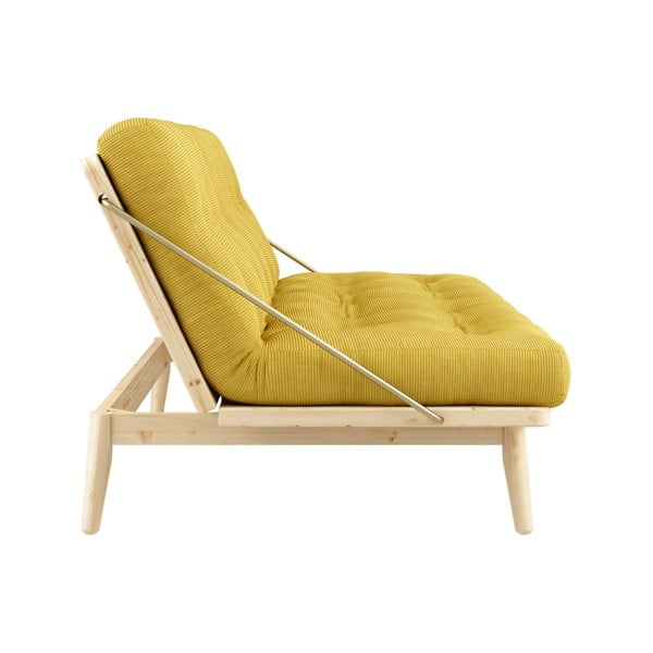 Canapea variabilă cu tapițerie din catifea reiată Karup Design Folk Raw/Honey-image-4