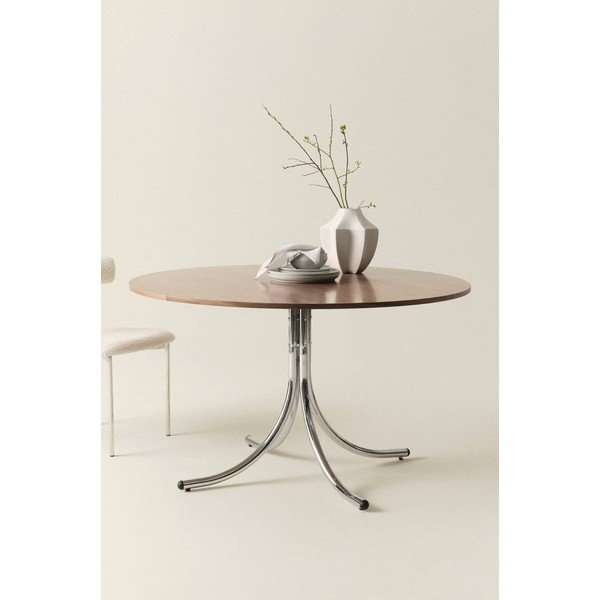 Masă de dining rotundă din metal ø 130 cm Chipley – Jotex-image-1