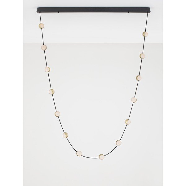 Lustră negru-mat LED cu intensitate reglabilă din aluminiu cu abajur din sticlă acrilică Alcinoe – Nova Luce-image-4