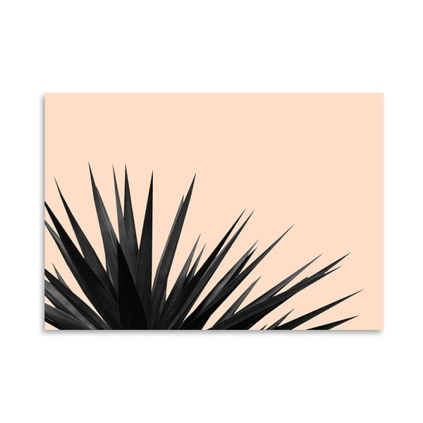 Poster Americanflat Black Palms On Pink, 30 x 42 cm