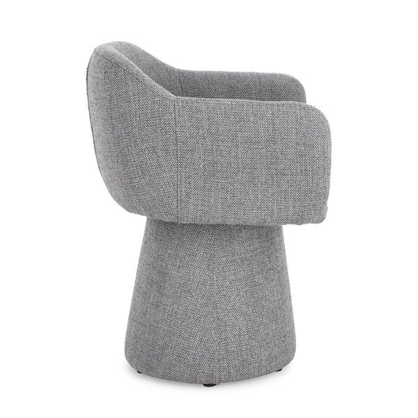Scaun de living gri cu cotiere/rotativ tapițat Lottie – Bizzotto-image-4