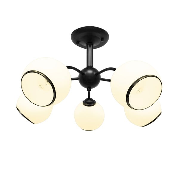 Plafonieră alb-negru cu abajur din sticlă 56x56 cm Marinen – Candellux Lighting-image-2