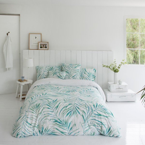 Set 2 fețe de pernă din bumbac Marghett Baker Aqua, 50 x 75 cm-image-3