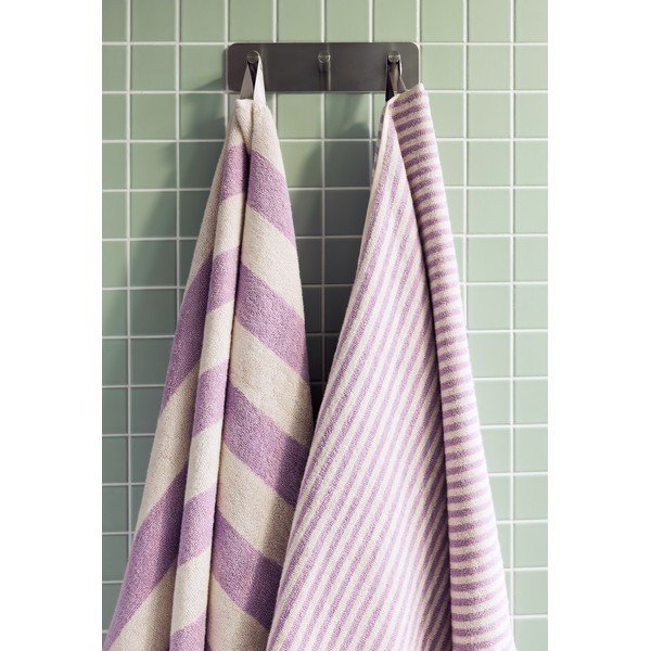 Prosop mov lavandă/crem din bumbac din frotir 50x80 cm Gobo – noo.ma-image-1