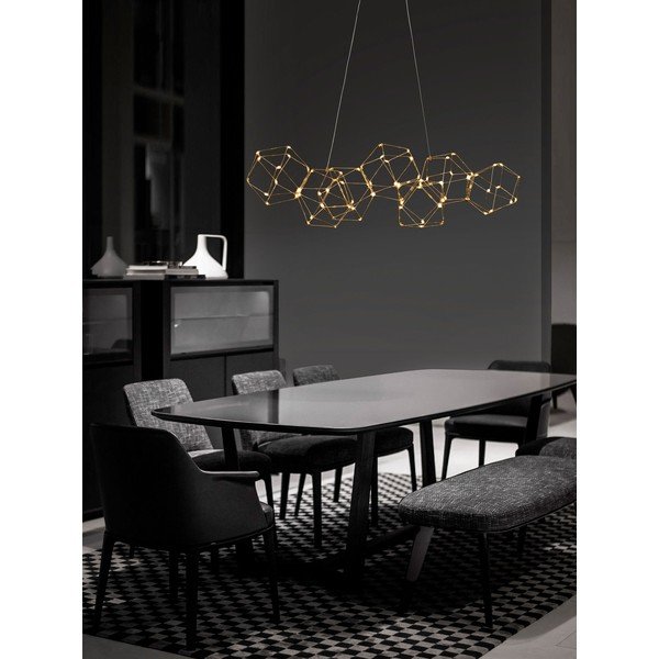 Lustră aurie LED din aluminiu Nebula – Nova Luce-image-1