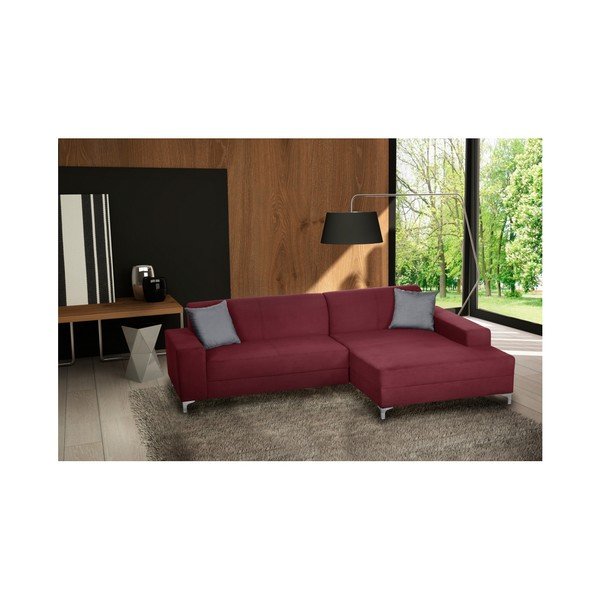 Canapea cu șezlong pe partea dreaptă Florenzzi Bossi, roșu-image-2