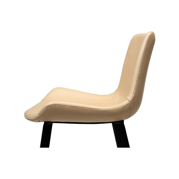 Scaun bar din piele ecologică DAN–FORM Denmark Hype, înălțime 91 cm, maro deschis-image-1