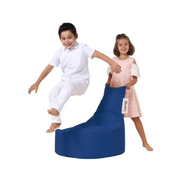 Fotoliu puf pentru copii albastru Baton – Floriane Garden-image-1