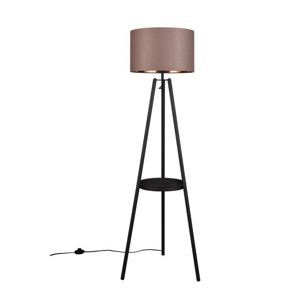 Lampadar negru cu raft (înălțime 152 cm) Colette – Reality