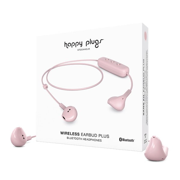 Căști wireless Happy Plugs Earbud, roz