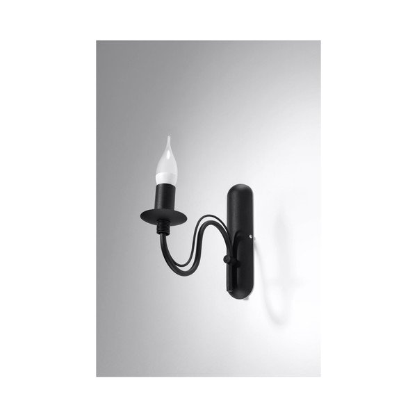 Aplică de perete neagră din metal Fiorano – Sollux-image-2