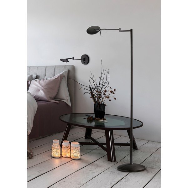 Aplică de perete negru-mat LED cu structură flexibilă/cu intensitate reglabilă Kazan – Trio-image-2