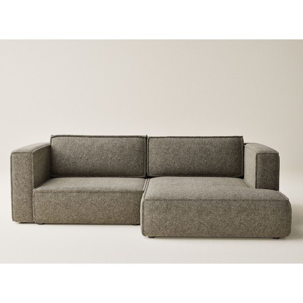 Colțar maro extensibil/cu spațiu de depozitare cu tapițerie din chenille (cu colț pe partea dreaptă/cu șezlong) Velto – Maison de Rêve-image-2