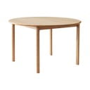 Masă de dining în culoare naturală rotundă extensibilă din lemn de stejar ø 120 cm Noor – Hammel Furniture