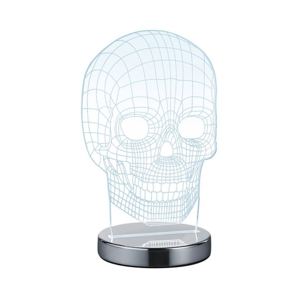 Veioză argintiu-lucios LED (înălțime 21 cm) Skull – Reality-image-1
