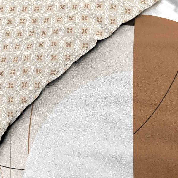 Lenjerie de pat albă-bej din bumbac pentru pat dublu, extinsă 240x220 cm Natacha – douceur d'intérieur-image-2