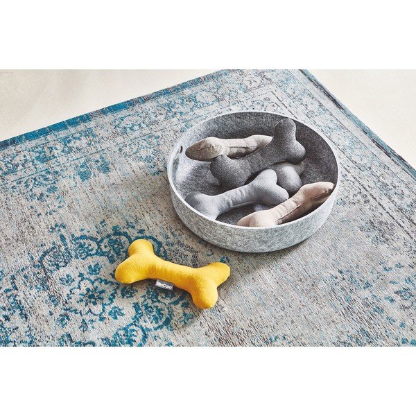 Coș de depozitare de depozitare din material textil ø 46x12 cm Cesto Concrete – MiaCara-image-1