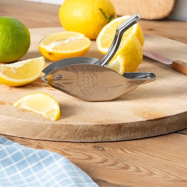 Presă pentru citrice din oțel inoxidabil Fish – Rex London-image-1