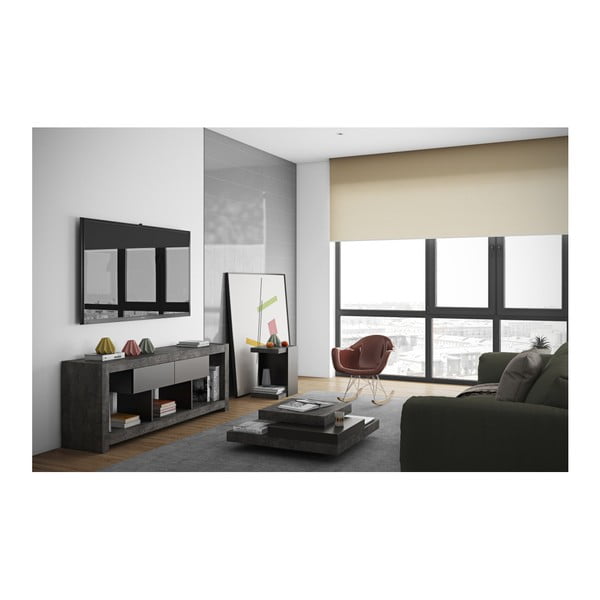Măsuță de cafea TemaHome Slate, cu aspect de beton - negru-image-4