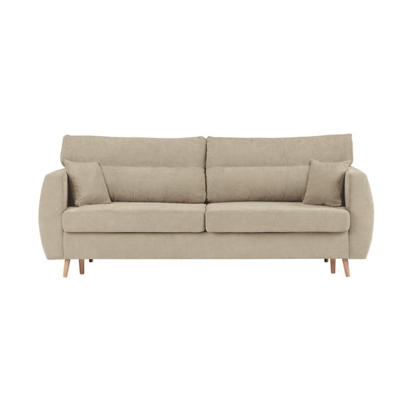 Canapea extensibilă cu 3 locuri și spațiu pentru depozitare Cosmopolitan design Sydney, 231 x 98 x 95 cm, bej