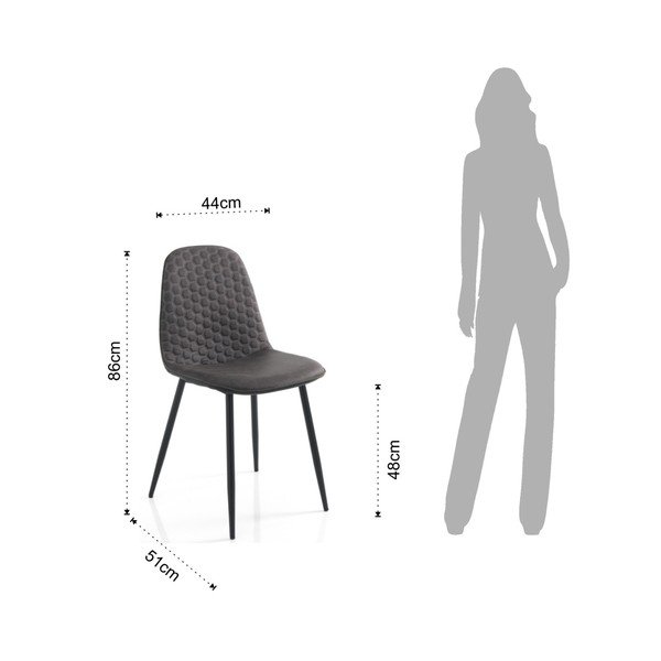 Set 4 scaune Tomasucci Gale, gri-image-4
